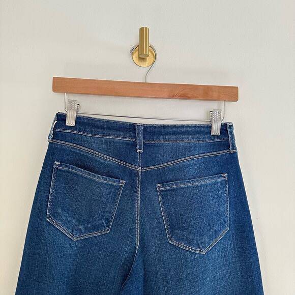 L'AGENCE Whitney High Rise Wide Leg Jeans in Caraway Blue 25 - Picture 11 of 11